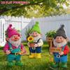 2D  3Pcs Literary Painter Sunflower Gnome Acrylic Garden Stakes Waterproof Sun Resistant Outdoor Decor For Lawn Balcony Terrace Horticulture Layout