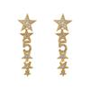 2026 New Elegant Star & Number 5 Long Tassel Earrings Light Luxury Full Zircon Drop Earrings for Women