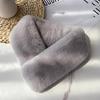Women's Genuine Rex Rabbit Fur Breathable Fashion Scarf Winter Neck Warmer with Magnetic Closure