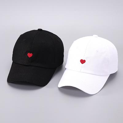 Fashionable and Versatile Embroidered Small Heart Hollow Top Baseball Cap Simple and Fresh Outdoor Casual Duckbill Cap