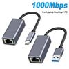 Adaptateur Ethernet USB Type C 1000Mbps, Carte RJ45 USB 3.0 Pour MacBook PC Windows XP 7 Câble Internet Lan