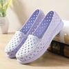 2026 Women's Summer Baotou Hollow Flat Sole Sandal Soft Sole Non Slip Shallow Slip-On Beach Sandal Lght Nurse Shoes Cave Shoes