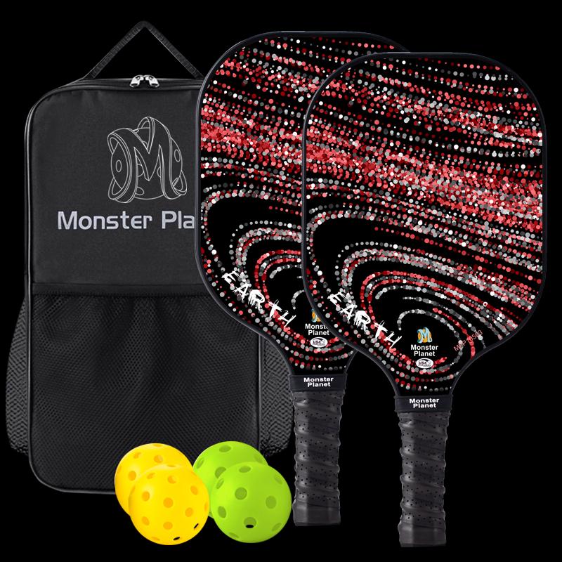 MONSTER PLANET Earth Series Pickleball Paddle Double Set 402mm/198mm/10.5mm