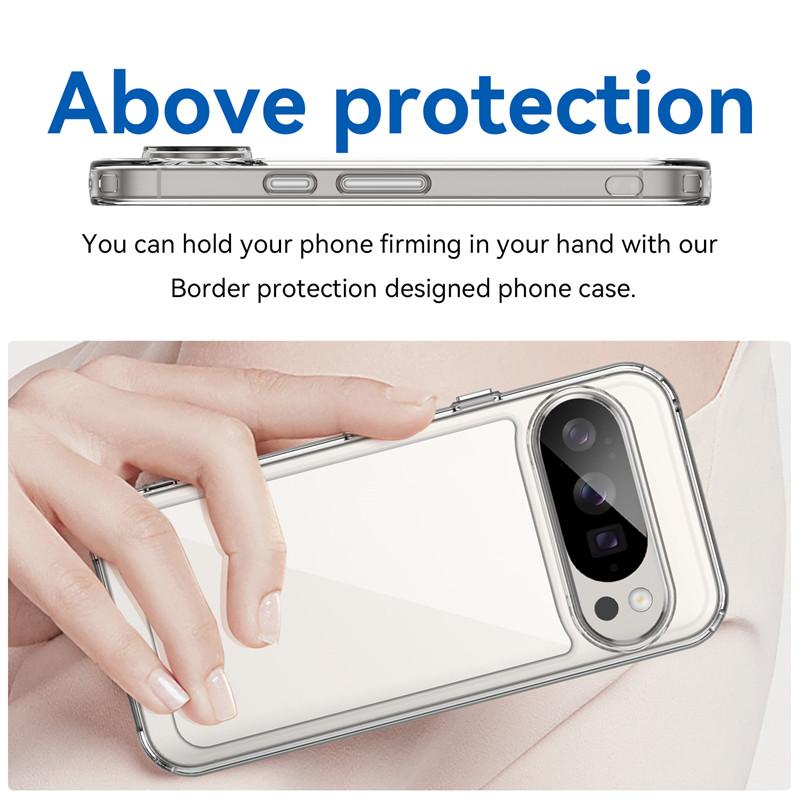 Funda For Google Pixel 10 Pro Case For Google Pixel 10 Pixel 10 Pro Cover Clear PC + Silicone Shockproof Protective Phone Cover