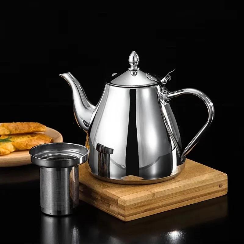 

Stainless Steel Kettle Tea Pot For Induction With Filter With Seven Teapot With Tea-Egged Tea Kettle Tea Pot 1.2L