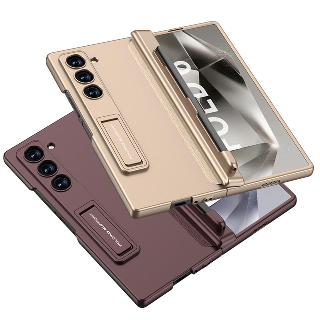 Samsung Fold6 Pen Slot Case: Cross-Border Folding, Magnetic Flip, Hinge Protection.