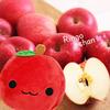 Cute Plush Fluffy and Soft Cushion Soothing Figurine Mascot, Toy, Gift, (Red Apple)