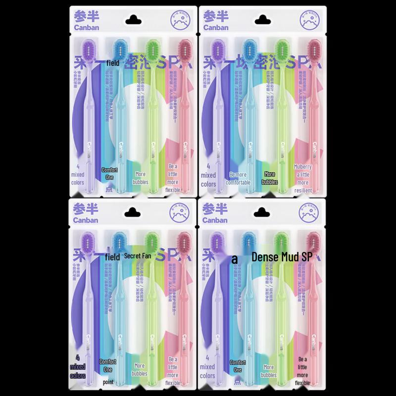 Semi-Bubble Rainbow Soft Bristle Toothbrush