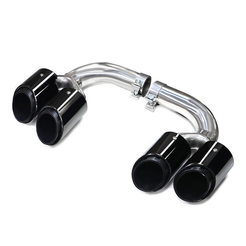 Stainless Steel Round Tip Quad Outlet Exhaust for Porsche Cayenne (2018-2024)