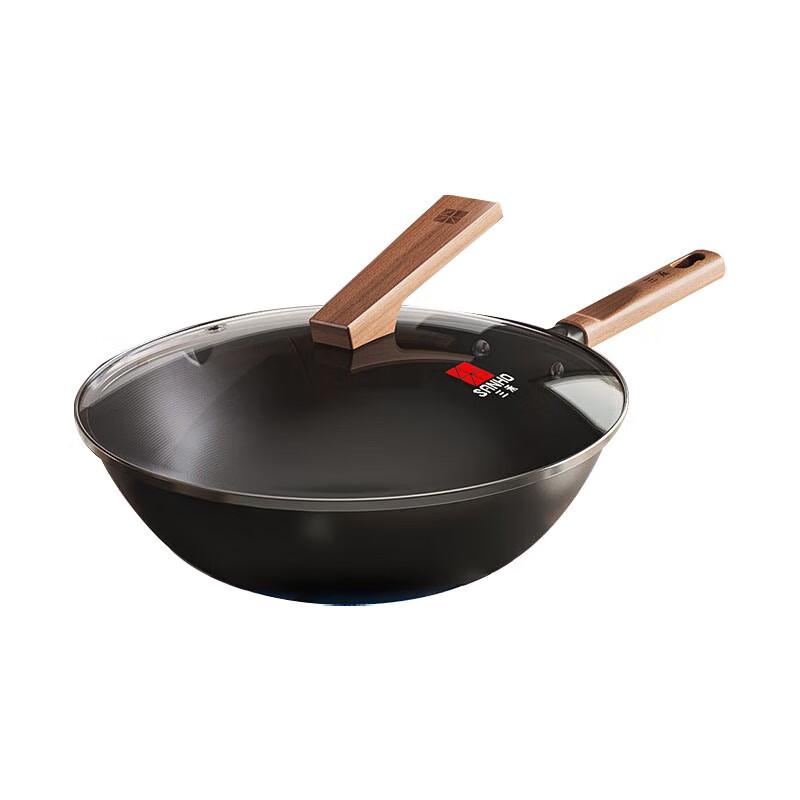 Sanhe 0-Coating Non-Stick Iron Wok
