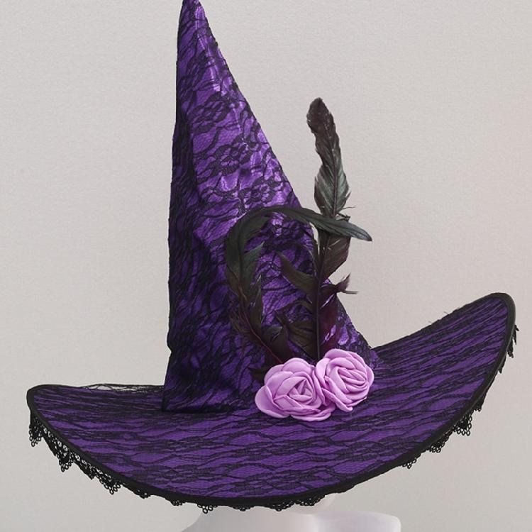 Soft Fashionable Hat Gothicism Witch Costume Hat Outdoor Activity Hat for Female Theme Party Headwear