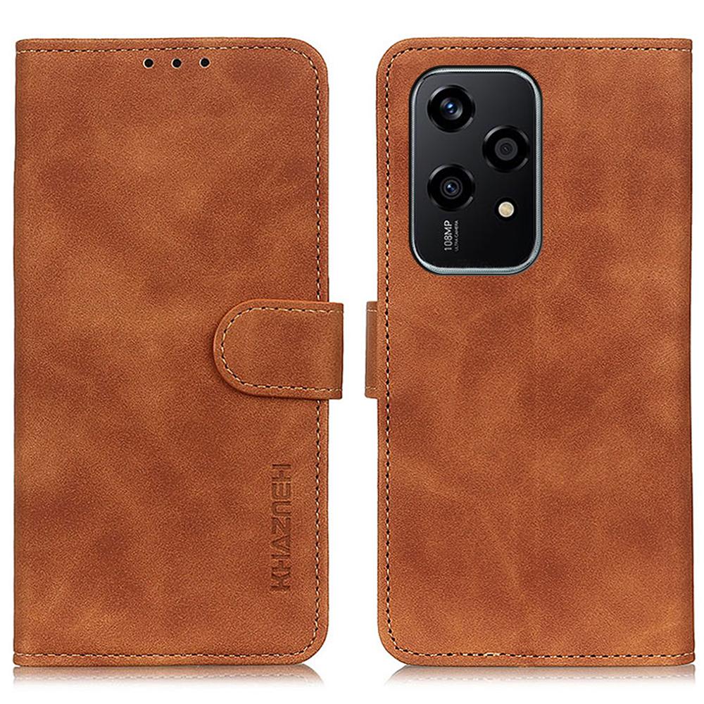 KHAZNEH For Honor 200 Lite Case Retro Leather Stand Wallet Anti-Drop Phone Cover