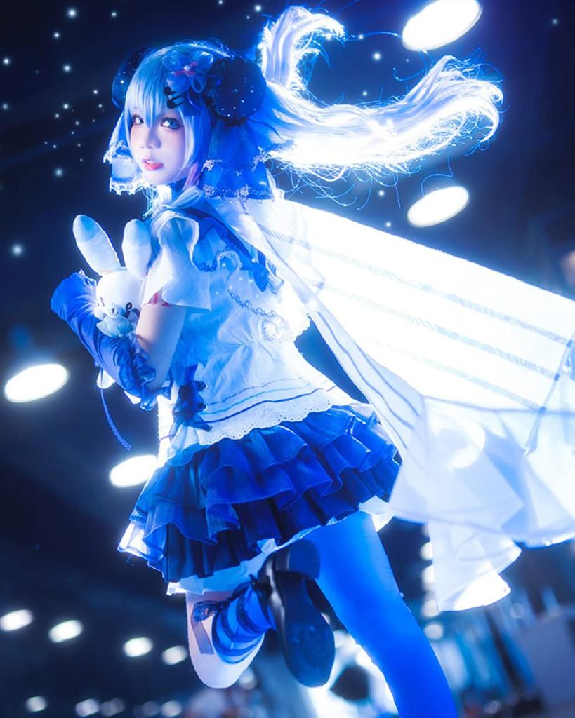 [Milky Time] Hatsune Miku Cosplay Dress, Vocaloid, Halloween, Women's, Purple, Blueberry