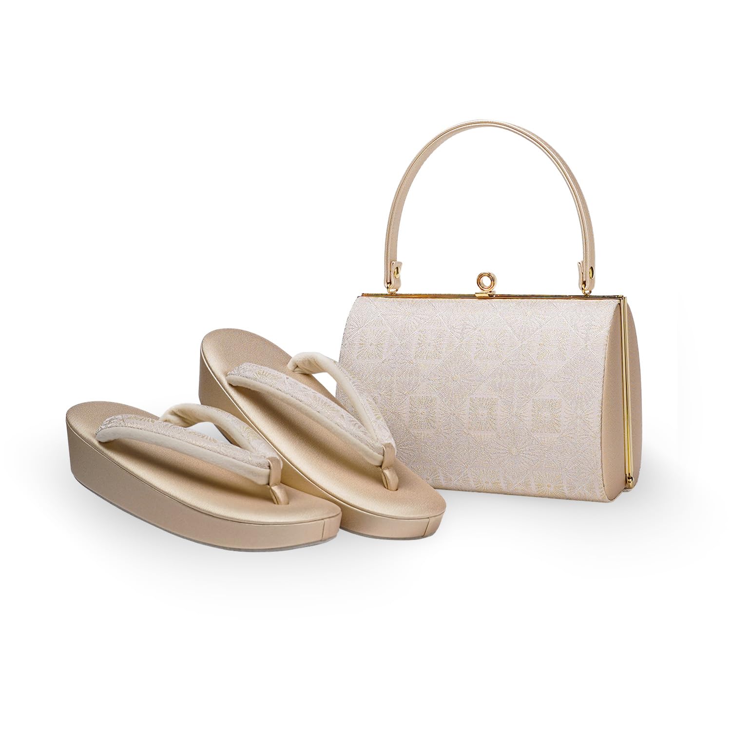 

Сандалии и сумка из чрезвычайно сандалии и сумка толстая пробка формальный бледно-шампанское нисидзин оби ромашка японский черный цветный посещение вход