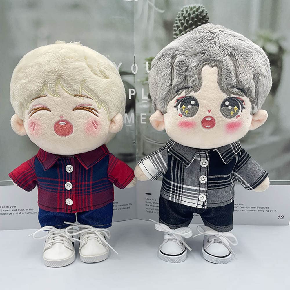 Niannyyhouse 10cm, 15cm, 20cm Plush Clothes, Jeans, Pants, Dress-Up, Cotton Doll, Accessories (b2, 15cm)