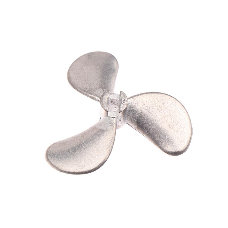 1Pc Right Left Hand 4Mm Shaft 3-Blades Metal Propeller Submerged Prop 28Mm 40Mm 48Mm For Rc Boat Marine Tug Bait