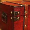 European Retro Lockable Wooden Trunk: Home Storage and Escape Room Decoration