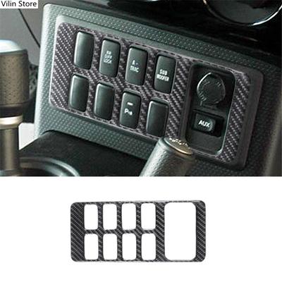 Adesivo de Cobertura do Painel do Botão de Controle Central com Acabamento em Fibra de Carbono para Interior de Carro Para Toyota FJ Cruiser 2007- Estilo