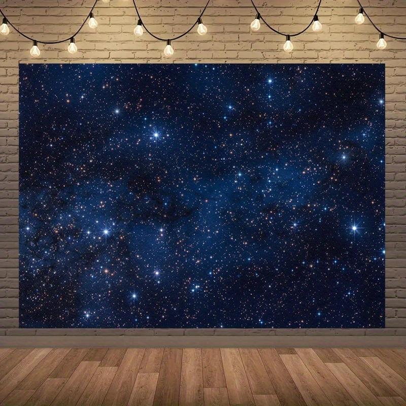 1 Piece, 2D Flat Design; 1 Piece, Milky Way Night Sky Background Banner, Suitable for Holiday Parties and Home Decorations. (wsj