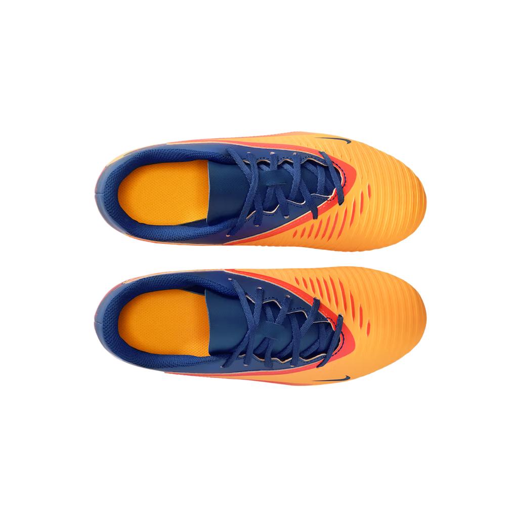 Erling Haaland x Nike Phantom 6 Low Club MG GS Precision Under Pressure Dětské kopačky Oranžová Laser-Oranžová Modrá-Void HQ2026-800