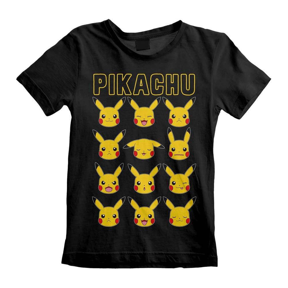 

** Pokémon Pokemon – Pikachu Faces CHILD Size T-shirt ** 4XL