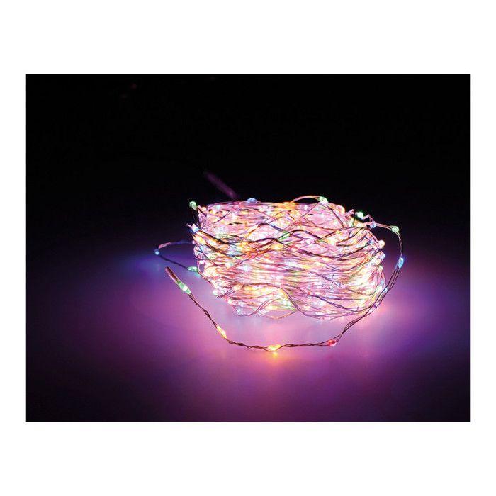 Guirlande Micro Led Clignotante Multicolore Extra Dense 14m 567l - GENERIQUE - Cable Argent