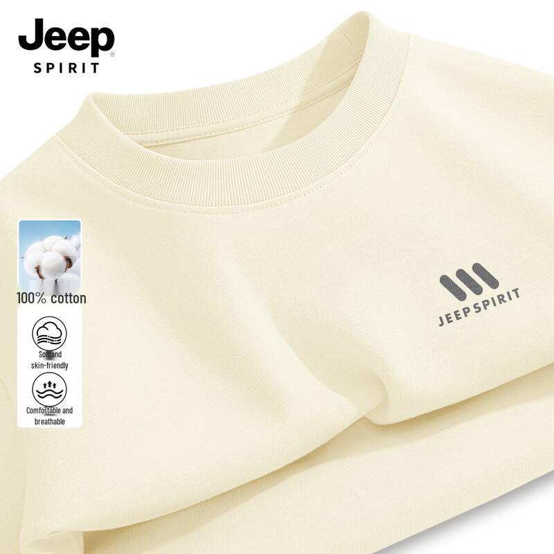 JEEP SPIRIT Men's Loose Fit Cotton Long Sleeve T-Shirt