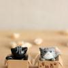 Cute Boxed Kitten Accessory, Cute Cat Figurine, Miniature Boxed Figurine, Houseplant Ornament (1 Black)