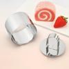 Stainless Steel Cake Mold Set with Push Plate: Round, Heart, Flower Shapes for Mousse & Cookie Baking