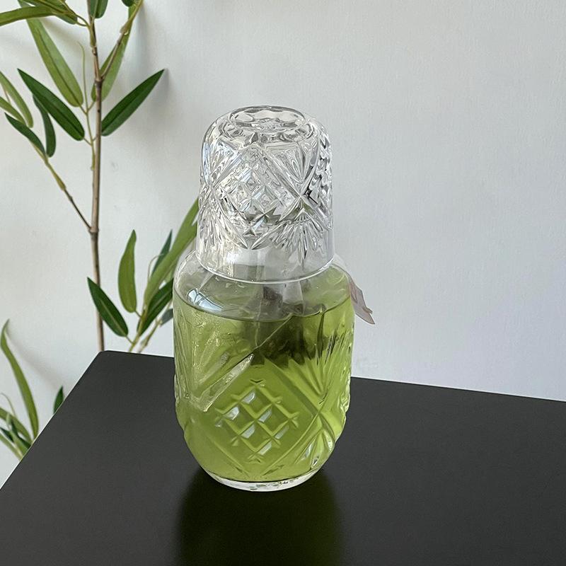 Transparent Cold Glass Cup Juice Milk Drinkware Cocktail Drinking Cup Transparent Water Bottle Coffee Mug Home Accessories