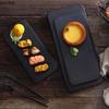 Black Western Style Steak Plate Ceramics Dining Plate Fruit Dish Dessert Bowl Sushi Plates Dim Sum Dish Pastry Plates Snack Bowl