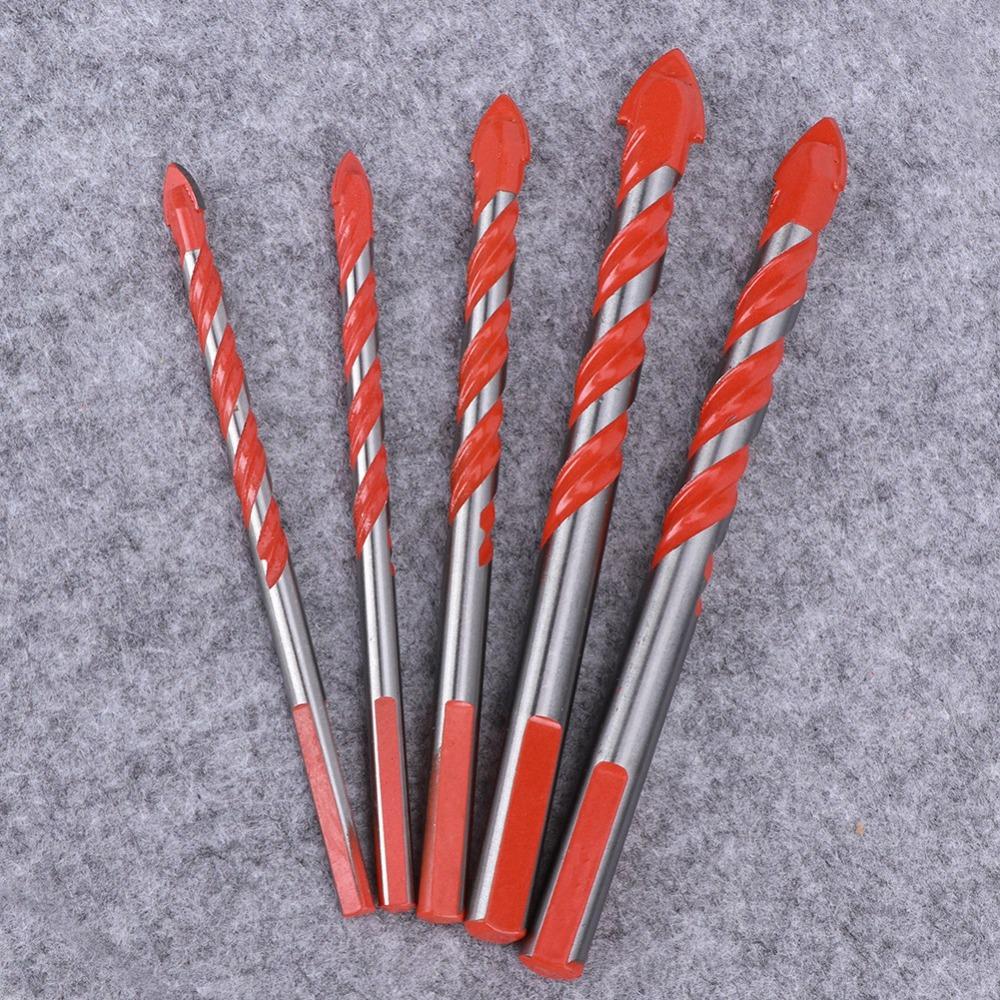 5pcs 6mm 6mm 8mm 10mm 12mm Ceramic Tile Drill Bit Orange Color Drill Bit Set Wall Drilling