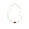 Chinese Style Acacia Bean Pendant Lucky Transfer Necklace, Niche Design Geometric Round Clavicle Chain Female