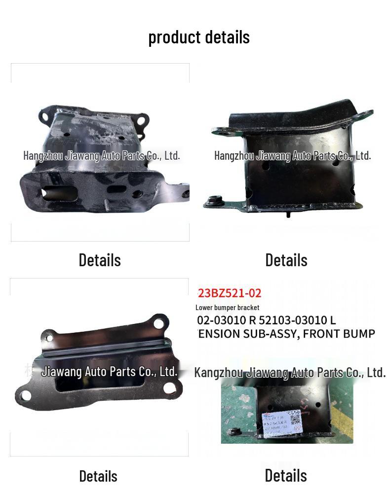 Toyota BZ3 2023 Support Intérieur de Pare-chocs Avant, Inférieur, Droit 52102-03010 / Gauche 52103