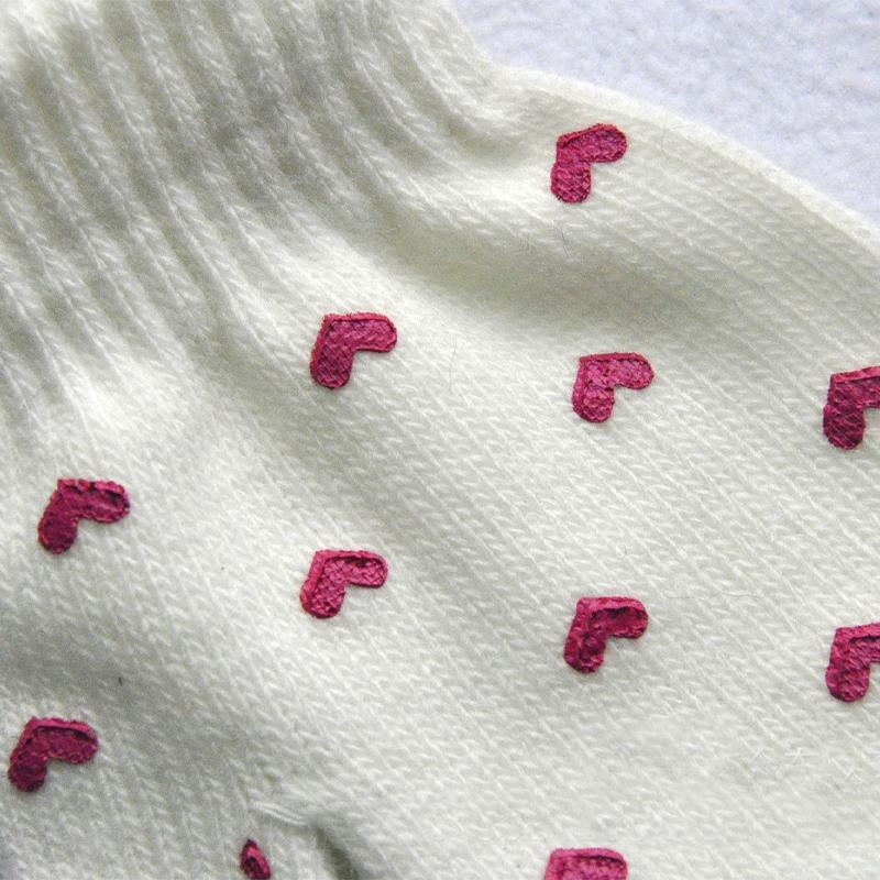 Kids Winter Warm Gloves Baby Finger Gloves Anti Scratch Cute Heart Star Print Mittens