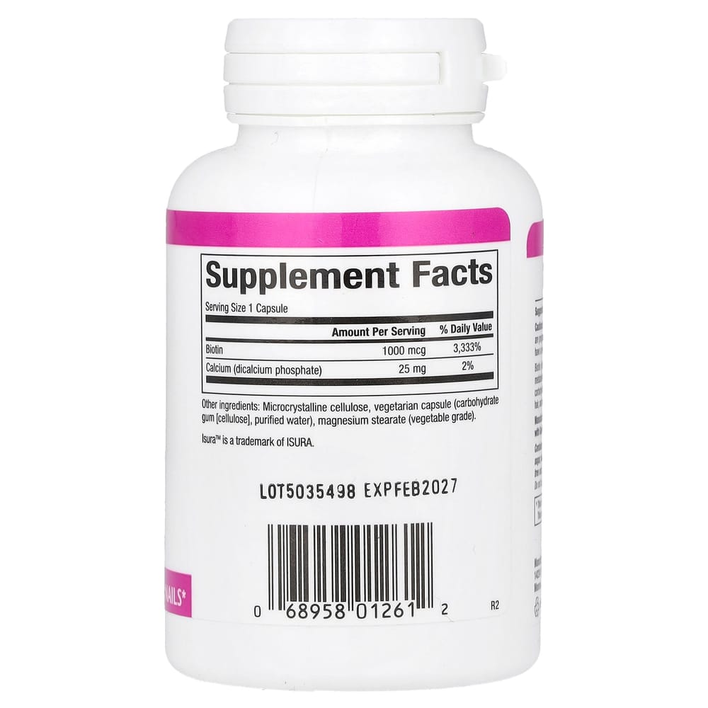 Natural Factors Biotin 1000mcg Veggie Capsules, 90 Count