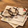 Charm Starfish Pendant Necklace Exaggerated Leopard Cloth Strip Necklace  Collarbone Chain