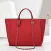 Large Capacity Handbag 2025 Texture Temperament Solid Color Women's Bag Chain Bucket Bag Bag Bag