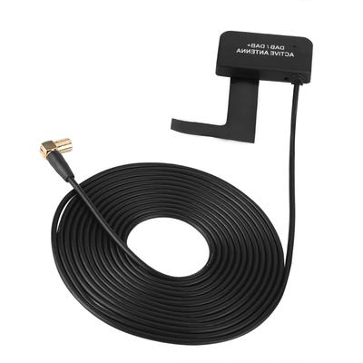 DAB DAB+ Digital Car Radio Active Antenna Aerial SMB Right Angle Glass Mount