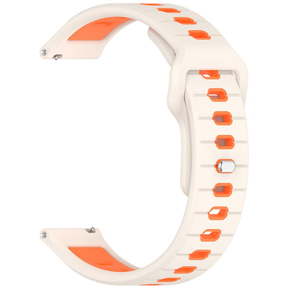 20MM 22MM Silikonový řemínek pro Garmin forerunner 245 645 255 265 Vodorovný pruh Reverzní Dvoubarevný Řemínek k hodinkám Prodyšný Wr