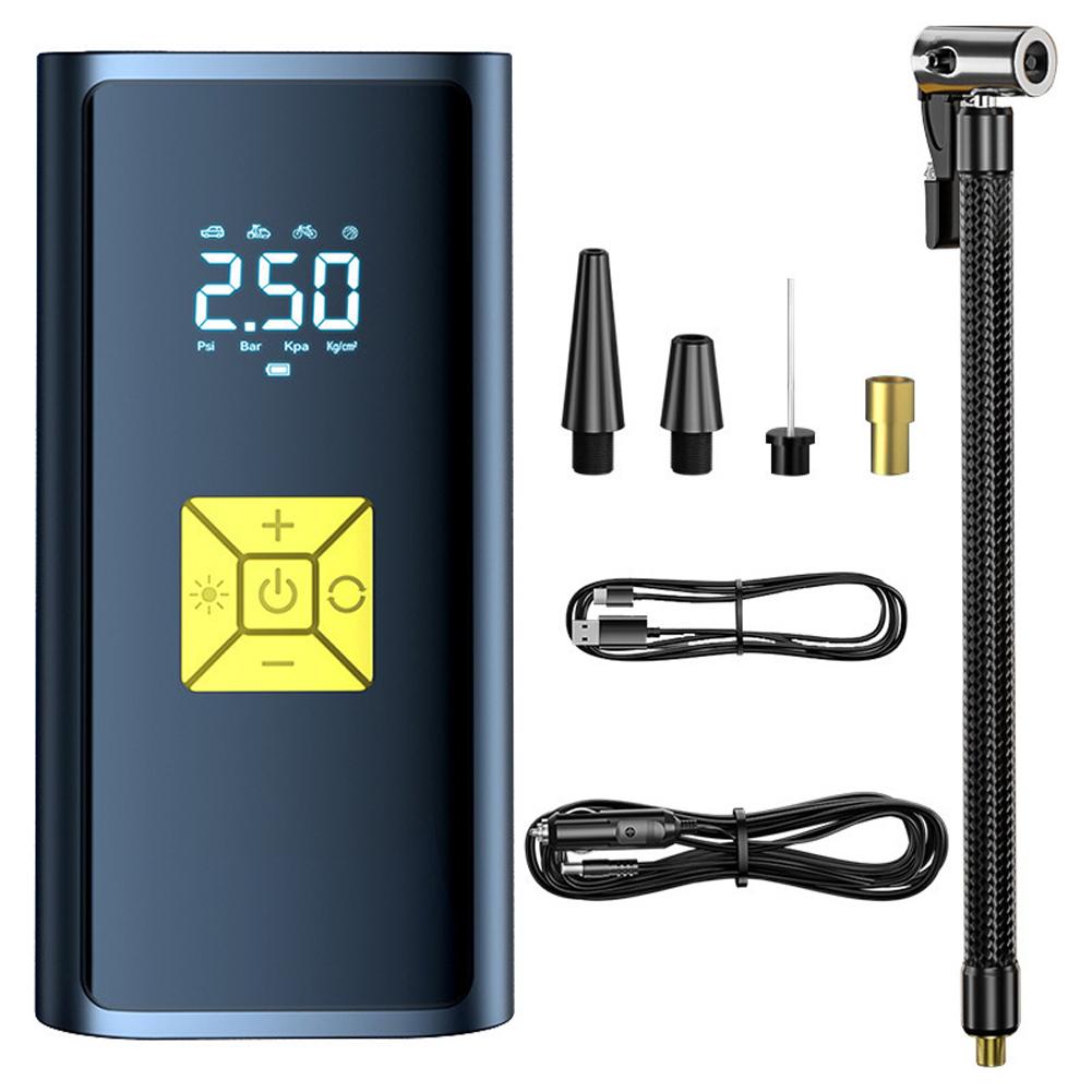 

Электрический насос для накачивания шин с ЖК-дисплеем, мини-автомобильный воздушный компрессор со светодиодной подсветкой, мини-автонасос для накачивания шин для мячей автомобиля, мотоцикла