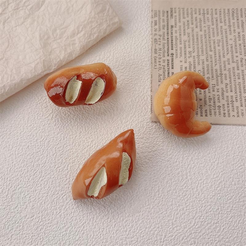 Baby Girls Cute Simulation Food Hairclip Kids Resin Croissants Waffles Cookies Hairpin For Children Accessory