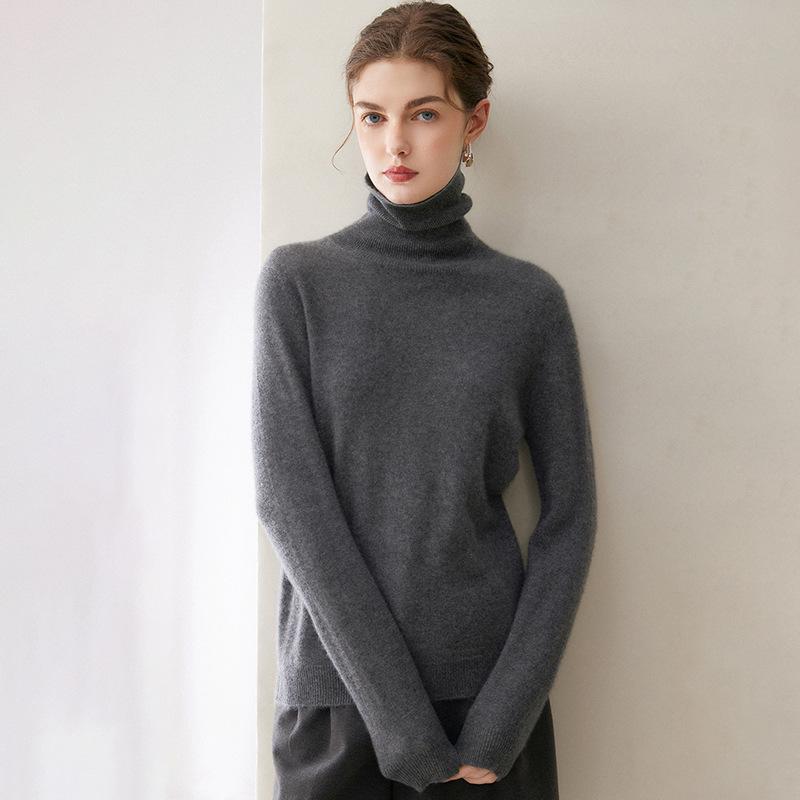Le Kasha Women's 100% Pure Cashmere High-Neck Sweater - Autumn/Winter Knitwear