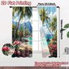 Set Of 2 Flat Printing Curtains Without Rod Tropical Bliss Chic Window Curtain Versatile Polyester Gifts Perfect Made