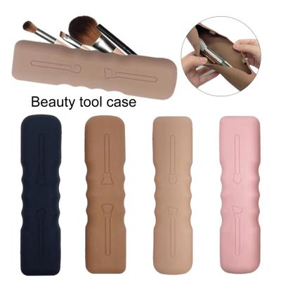 Portable Large Capacity Waterproof Silicone Makeup Brush Organizer Travel Accessories