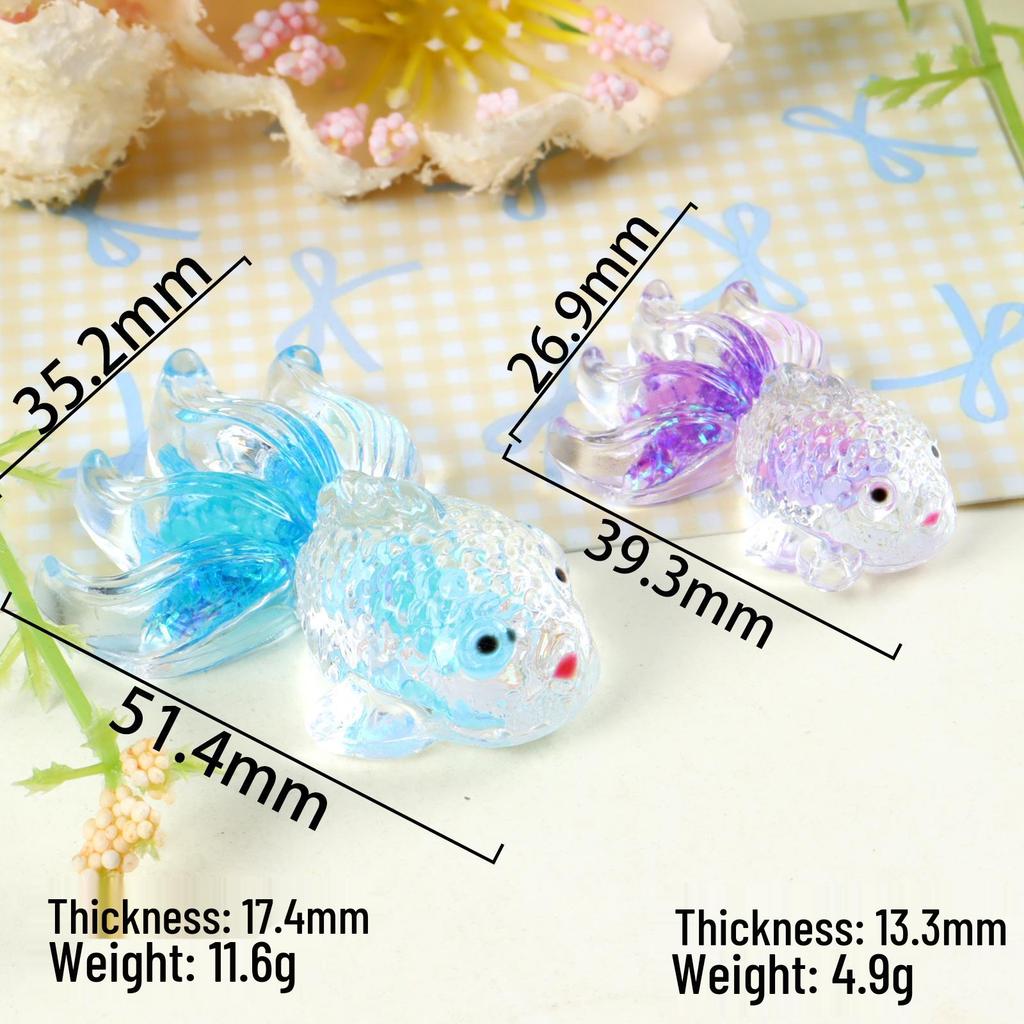 Dreamy Goldfish Koi DIY Accessories: Keychain, Phone Lanyard, Earrings, Necklace Pendant, Hairpin