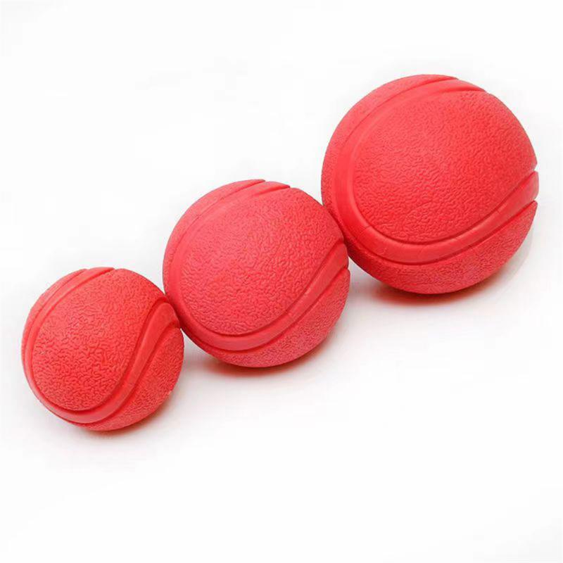 Pet Dog Toy Ball Anti Bite Chew Non Destructive Bouncing Ball Dog Rubber Training Interactive Toy Ball Strap Rope