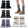 Adjustable Length Boot Socks Women's Knitted Leg Warmers, Thickened Ribbed Calf for Winter Boots, Stylish Warmers Snow Boots Versatile High Elasticity
