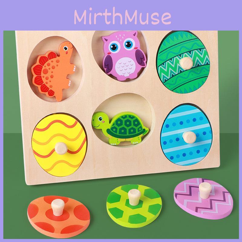 Wooden Turtle Dinosaur Animal Egg Puzzle Game For Kids With Animal Figures Educational Toy For Early Learning