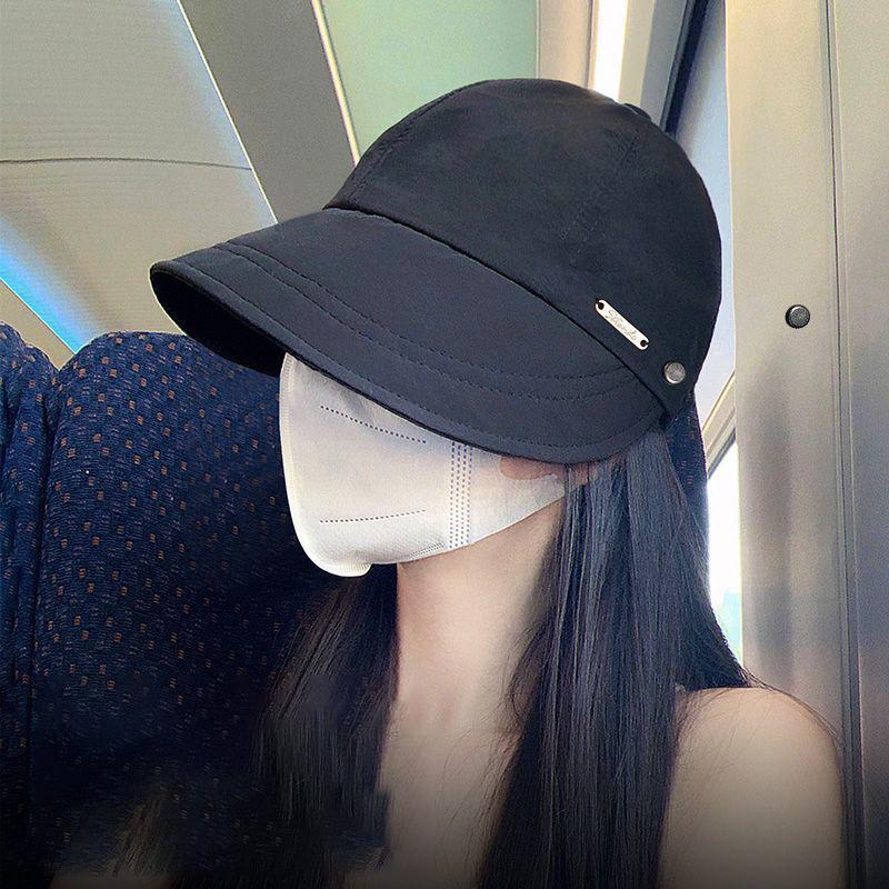 Women's Foldable Summer Outdoor Beach Fisherman Hat Sunscreen Cap Wide Brim Bucket Caps